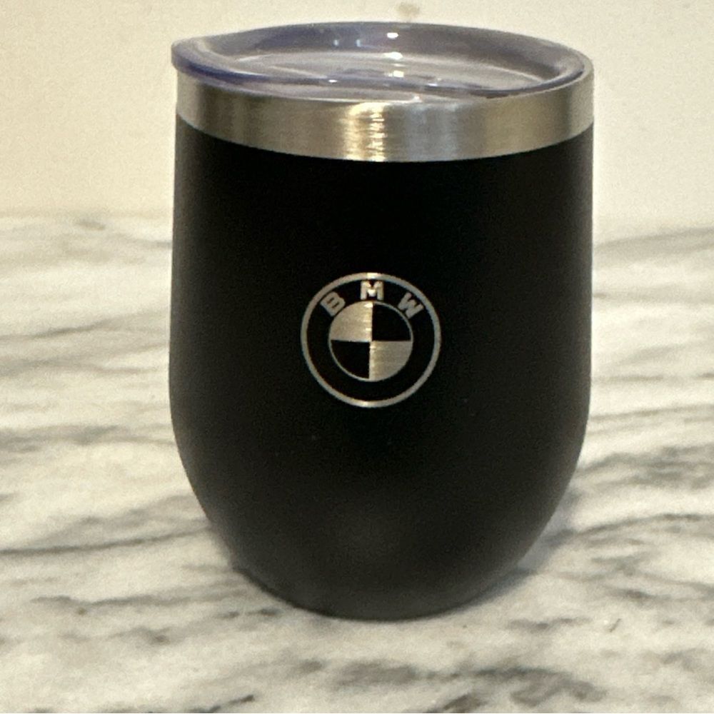 BMW Black Insulated Tumbler with Lid NEW